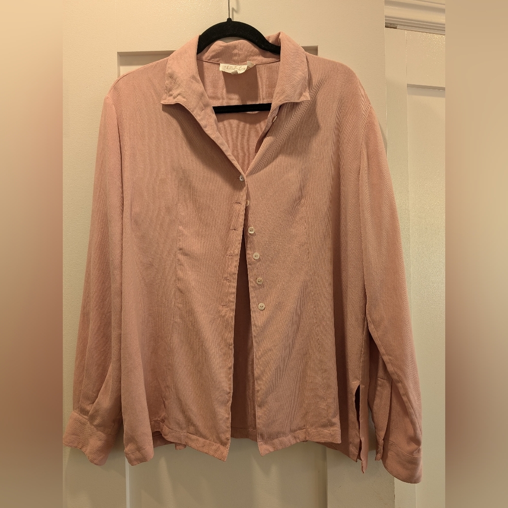 100% Silk Top By Tobias, L.